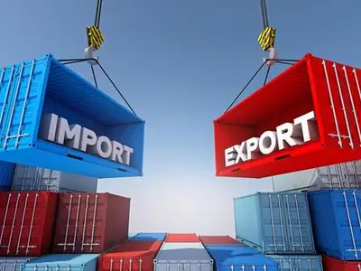 Import and export shipping containers in a logistics yard