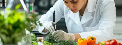 Food scientist in lab